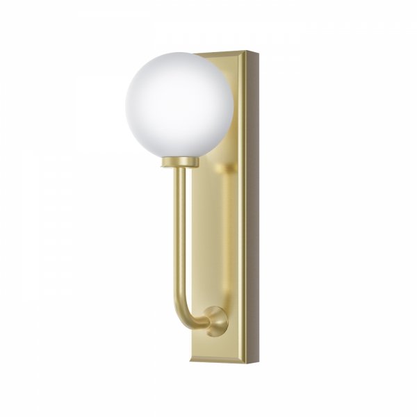 Kinkiet do łazienki w kolorze starego złota Art Deco szklana kula ERO Parette Old Gold IP44 OR85600 Orlicki Design 