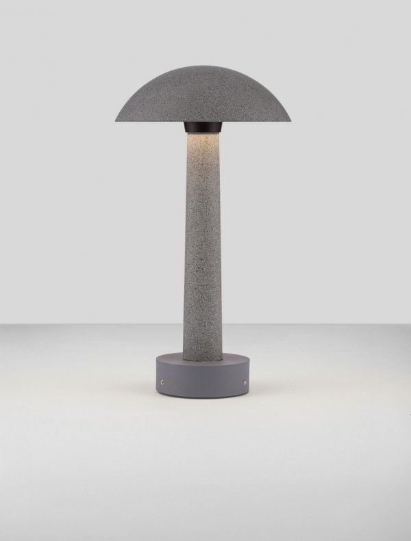 Lampa zewnętrzna do ogrodu stojąca LED czarna wykonana z cementu minimalistyczna nowoczesna niska IP65 Luces Exclusivas
