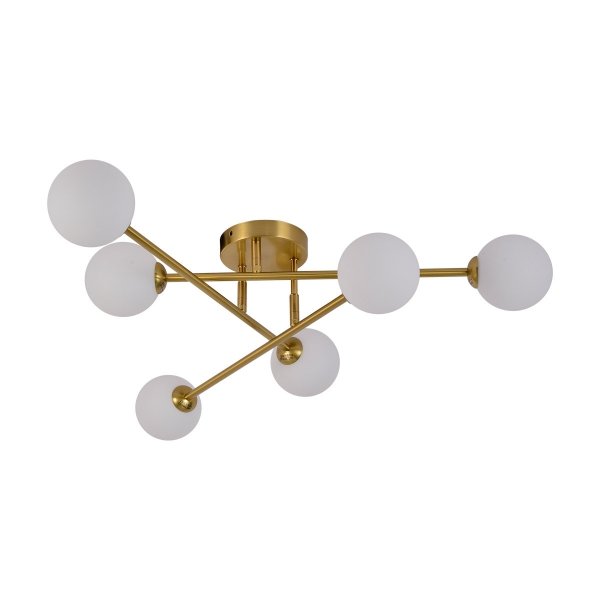 Nowoczesna złota lampa sufitowa plafon klosze kule DORADO LP-002/6C LIGHT PRESTIGE