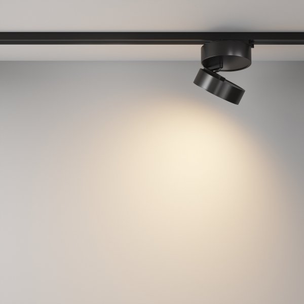 Ścieżka świetlna reflektor na szynoprzewodzie LED minimalistyczny aluminium czarny regulowany Onda MAYTONI TR007-1-18W3K-B-1
