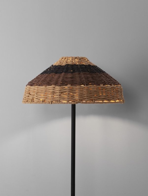 Rattanowa lampa podłogowa w stylu Boho BERMEJO LE44573 Luces Exclusivas
