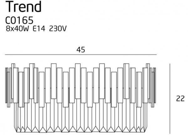 PLAFON SUFITOWY Z KRYSZTAŁKAMI TREND C0165 MAXLIGHT 