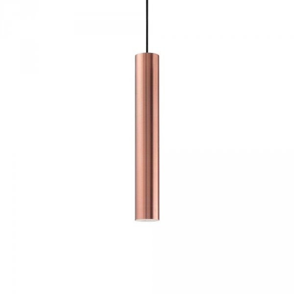 Lampa Wisząca Tuba Miedziana Metalowa LOOK IDEAL LUX SP1 141855 