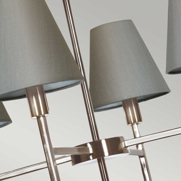 Żyrandol Lucerne - 4 źródła światła szary abażur elegancka minimalistyczna uniwersalna LUCERNE-4LT ELSTEAD LIGHTING