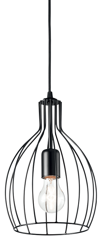 LAMPA WISZĄCA AMPOLLA-2 SP1 IDEAL LUX LOFT CZARNY 