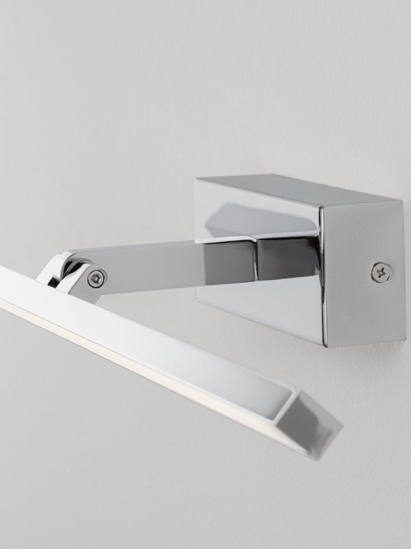 Lampa ścienna kinkiet LED srebrny nad lustro listwa regulowana minimalistyczny IP44 ALFAS LE45784 Luces Exclusivas
