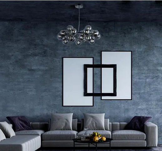 Nowoczesna Molekularna Lampa Wisząca Ring Szklane Kule CHROM MAYTONI DALLAS MOD548PL-25CH Lampa Nad Stół