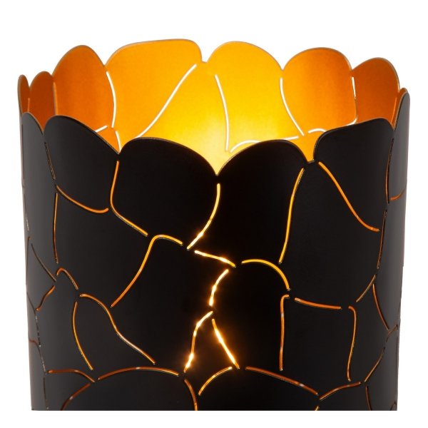 Designerska Czarna Lampka Stołowa Nowoczesna ALMELO 21534/15/30 LUCIDE