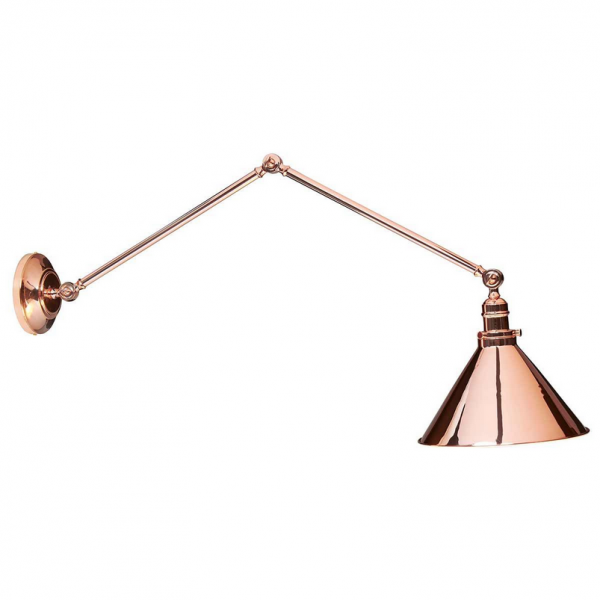 Industralna lampa sufitowa/kinkiet na wysięgniku w kolorze polerowanej miedzi Provence PV-GWP-CPR Elstead Lighting