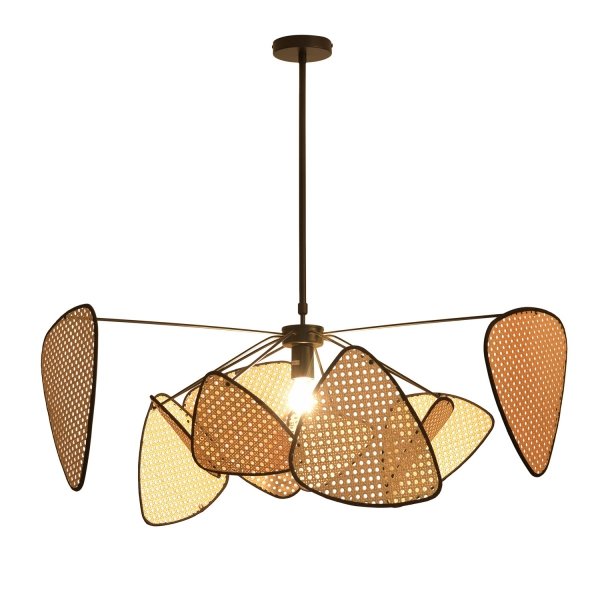 Lampa wisząca trójkąty pleciony rattan beżowa boho industrialna rystykalna nowoczesna minimalistyczna klasyczna NATURA ST-DN1350-10 Step Into Design