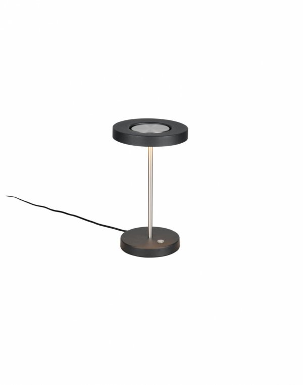 Lampka stołowa nocna LED okrągły klosz nowoczesna designerska ozdobna ściemnialna GUANO 534410107 Trio