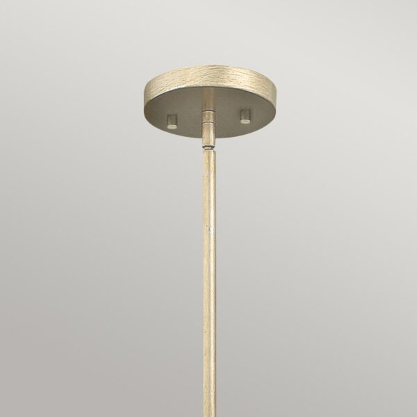 Lampa wisząca Gemma 1 źródło światła Płatki srebra bursztynowe kryształy glamour tuba HK-GEMMA-P-A-SL HINKLEY