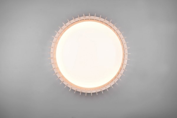 Nowoczesna Dekoracyjna Lampa Sufitowa Plafon LED Naturalne Drewno MONTE R62171930 RL