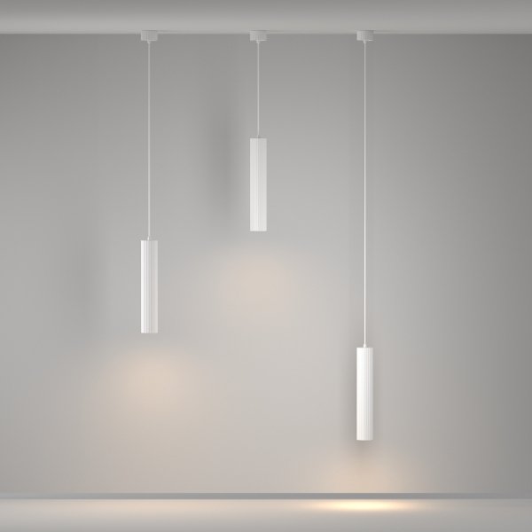 Lampa wisząca minimalistyczna aluminium biała nad stół do jadalni do salonu regulacja wysokości Calipso MAYTONI P106PL-01-GU10-W