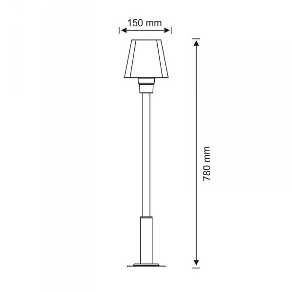 LAMPA STOJĄCA ZEWNĘTRZNA OGRODOWA NA TARAS GIZA 312280 POLUX 