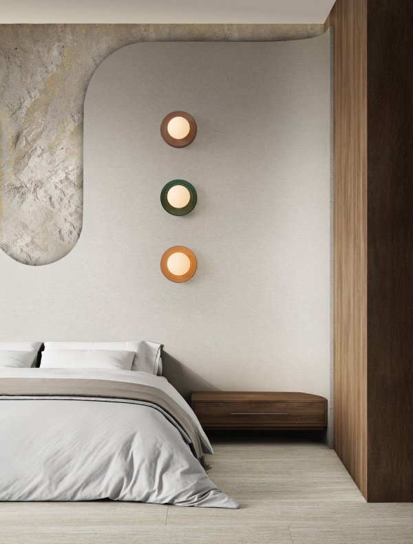 Kinkiet minimalistyczny uniwersalny kolor mokka szklany klosz kula możliwość ściemniania MALVANO LE45265 Luces Exclusivas