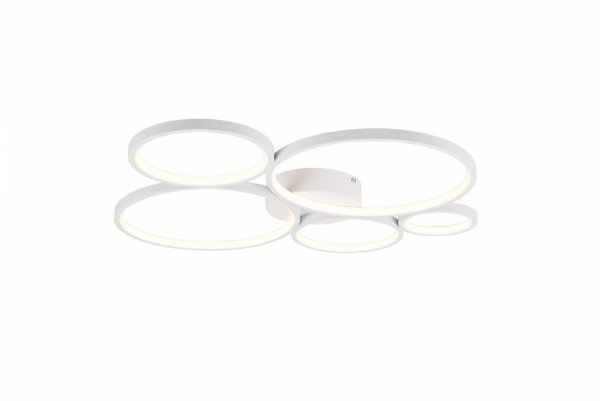 Nowoczesny plafon lampa sufitowa LED biała metalowa designerska minimalistyczna koła RONDO 622610531 Trio