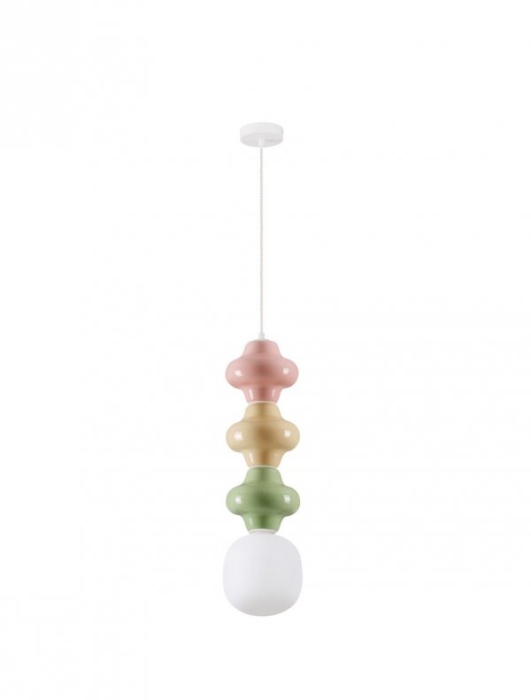 Designerska Lampa Wisząca z Ceramiki Kolorowa Luces Exclusivas VILROSA LE44566