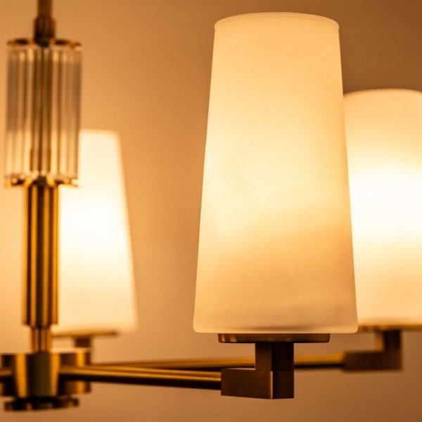 Lampa wisząca 1244 VINCENZA Mosiądz Elegancki Żyrandol Zuma Line