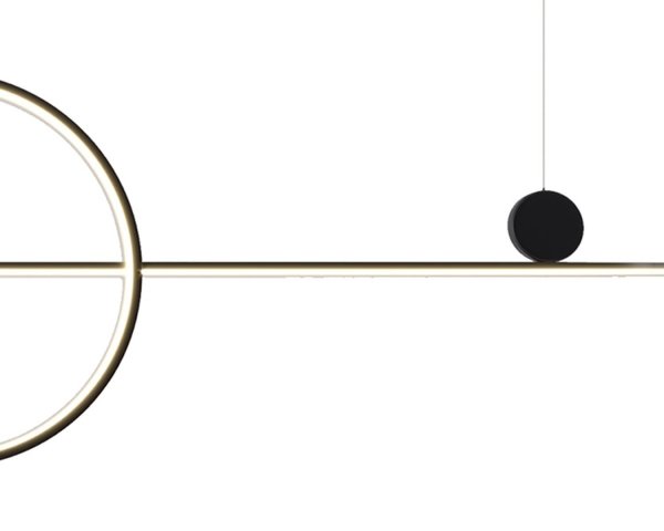 Czarna dekoracyjna nowoczesna lampa wisząca LED NEW AGE MP0082-L120 Step Into Design