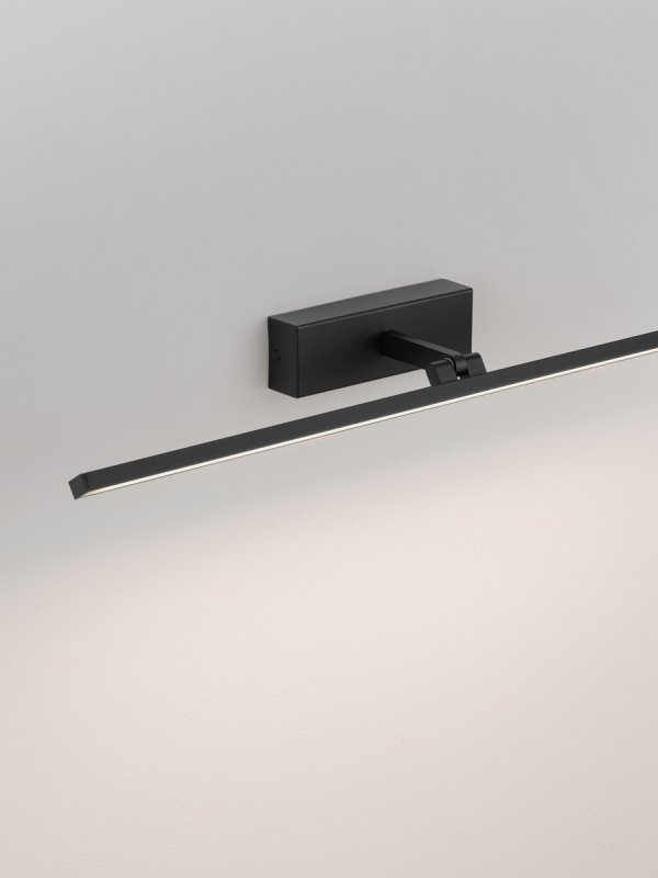 Lampa ścienna kinkiet LED czarny nad lustro listwa regulowana minimalistyczny IP44 ALFAS LE45786 Luces Exclusivas