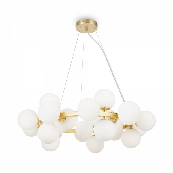 Nowoczesna Designerska Złota Lampa Wisząca Molekularna Białe Kule DALLAS MOD545PL-25BS MAYTONI