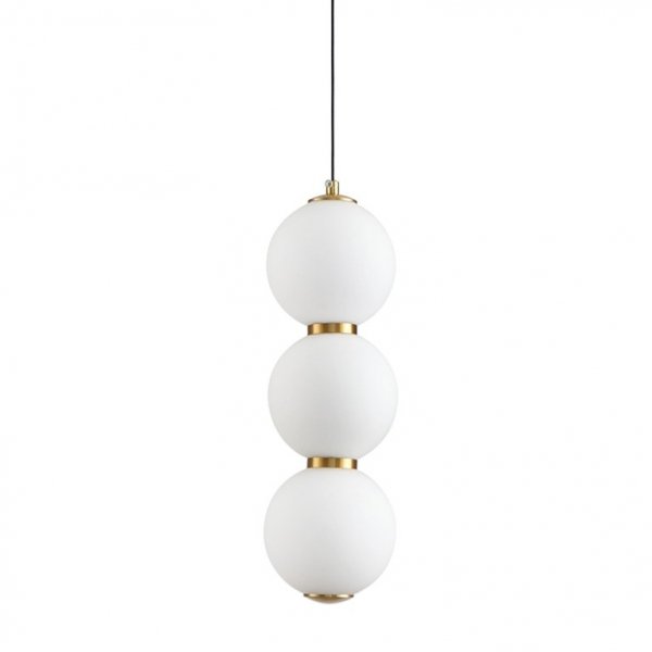 Designerska złota lampa wisząca dekoracyjne szklane kule w stylu Art Deco PERLA LED ST-CP231222-3L gold