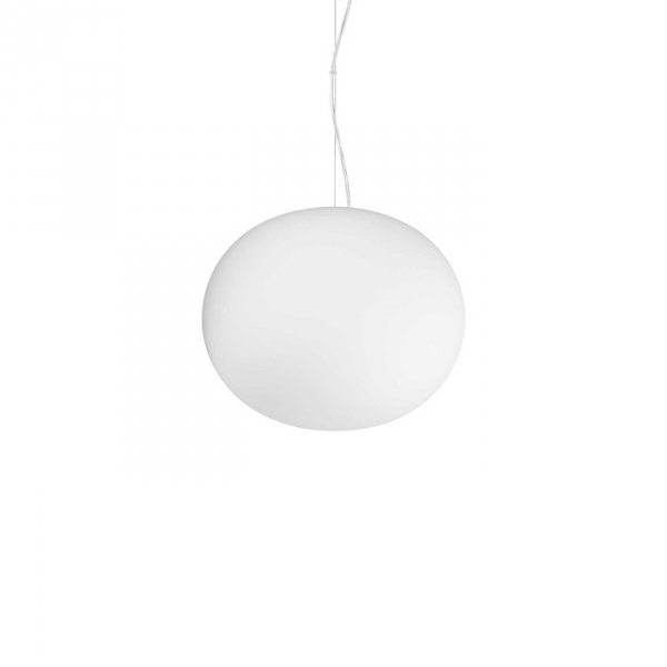 Minimalistyczna Biała Lampa Wisząca Nowoczesna Szklana Kula COTTON SP1 D30 297767 IDEAL LUX