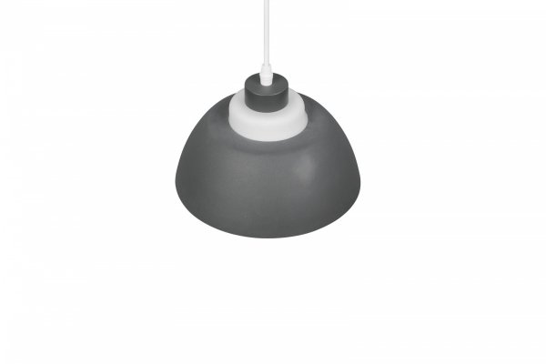 Grafitowa lampa wisząca półokrągły klosz nowoczesna do loftowych wnętrz TILOS R36501042 RL
