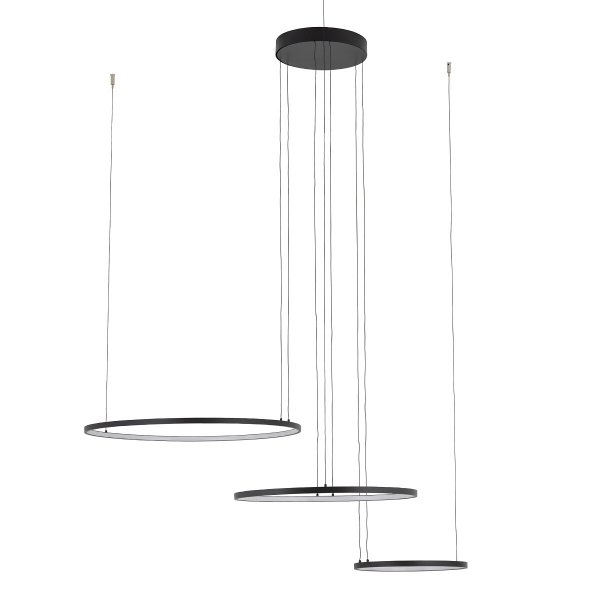 Nowoczesna czarna lampa wisząca LED potrójny okrąg CIRCOLO 11648 Nowodvorski Lighting