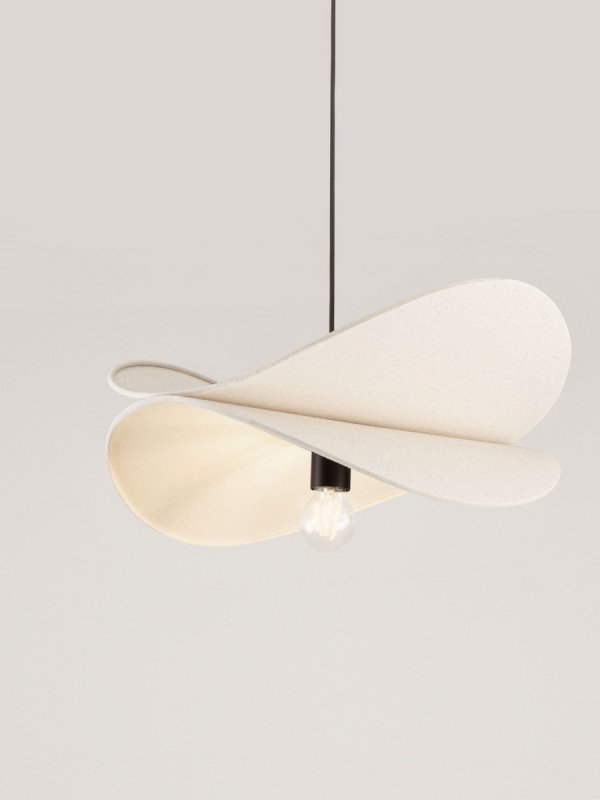 Lampa wisząca beżowa lniana nowoczesna designerska dekoracyjna Luces Exclusivas