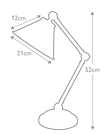 Industralna mała lampka na biurko stołowa kolor ciemnoszary + postarzany mosiądz Provence PV-ELEMENT-GAB Elstead Lighting