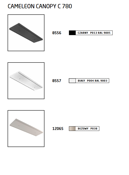 Beżowa prostokątna podsufitka natynkowa 120cm max 12 lamp do systemu CAMELEON CANOPY C 1200 BEIGE 12064 Nowodvorski Lighting
