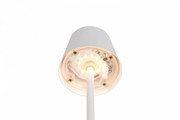 Lampka stołowa nocna LED biała owalna minimalistyczna klasyczna uniwersalna metalowa ściemnialna DIAZ IP44 R55961131 Rl