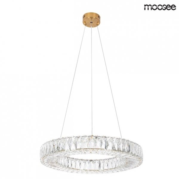 Kryształowa Lampa Wisząca Glamour Złota LED ALLISIA MSE010100250 MOOSEE