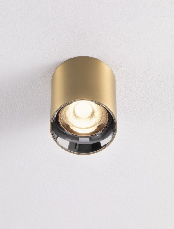 Nowoczesny plafon lampa sufitowa LED złota tuba uniwersalna minimalistyczna aluminiowa LUMERCA LE45513 Luces Exclusivas 