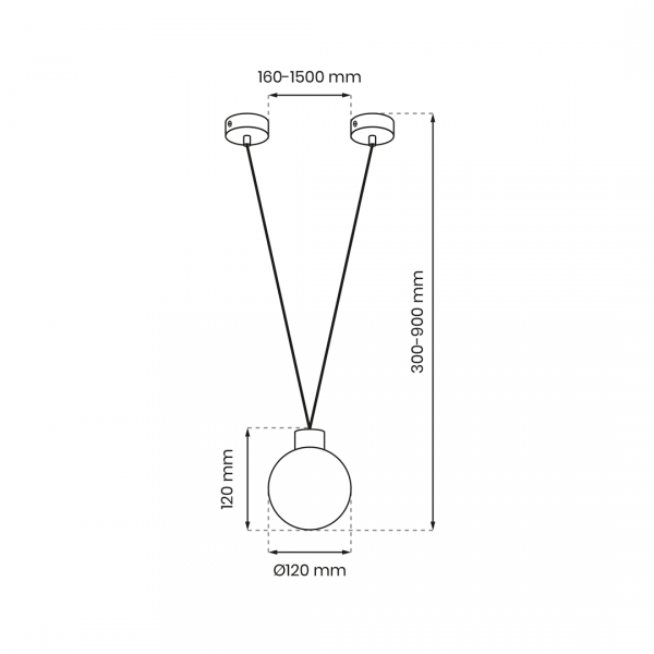 Lampa Wisząca Minimalistyczna Biała Kula CAPRI MLP8817 MILAGRO