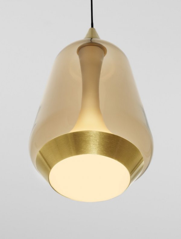Nowoczesna lampa wisząca LED potrójna owalna złoty szklany klosz uniwersalna klasyczna możliwość ściemniania RORIZNO LE45113 Luces Exclusivas
