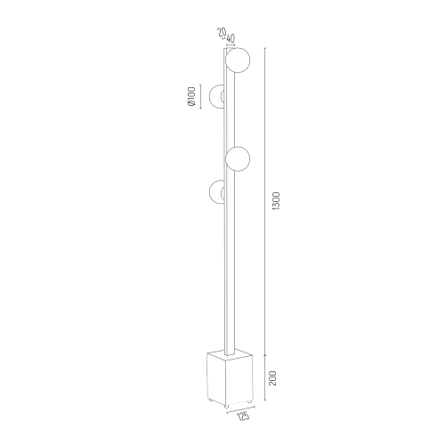 Lampa Stojąca O Granitowej Podstawie Mosiądz Szczotkowany FREEMONT ARGON 1738