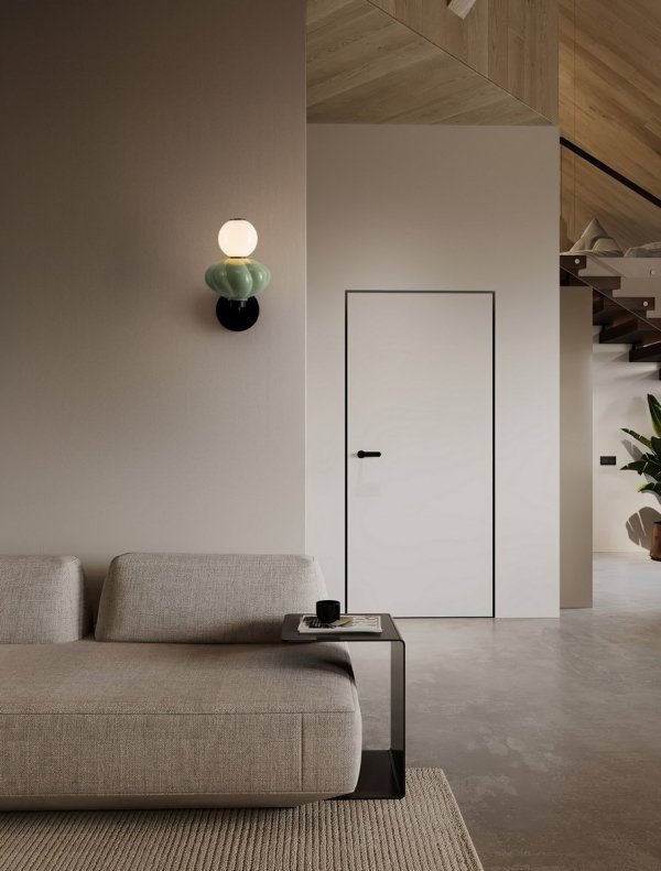 Kinkiet LED szklany różne kształty zielony i biały designerski art deco możliwość ściemniania CASURNO LE45226 Luces Exclusivas