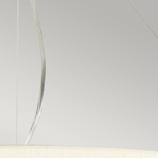 Lampa wisząca 86 cm Pearce 7 źródeł światła polerowany chrom jedwabny abażur minimalistyczna DL-PEARCE34-7LT-IV-PC ELSTEAD LIGHTING