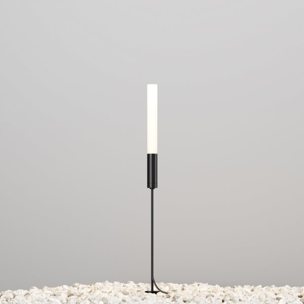 Minimalistyczne oświetlenie zewnętrzne słupek LED grafit aluminium mniejszy Flare MAYTONI O487FL-L3GF3K