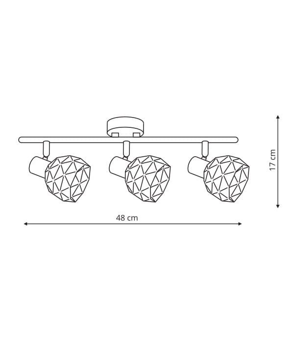 SPOT SUFITOWY REUS LIGHT PRESTIGE LP-8069/3WS WH