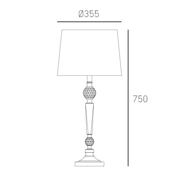 LAMPA STOŁOWA DO SALONU COSMO LIGHT CHARLOTTE T01295WH