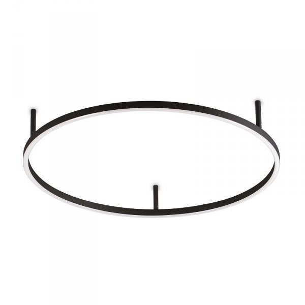 NOWOCZESNY CZARNY PLAFON OKRĄG RING 4000K LED IDEAL LUX ORACLE SLIM PL D70 341941