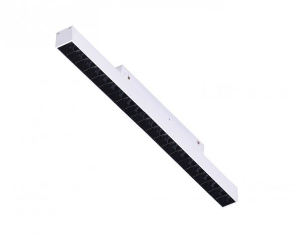 Biała oprawa liniowa ze zmienną barwą ściemnialna LED do systemu szynowego magnetycznego dwufazowego Azzardo ALFA KIRA TRACK MAGNETIC 2LINE 48W CCT SWITCH DIMM WH AZ6505