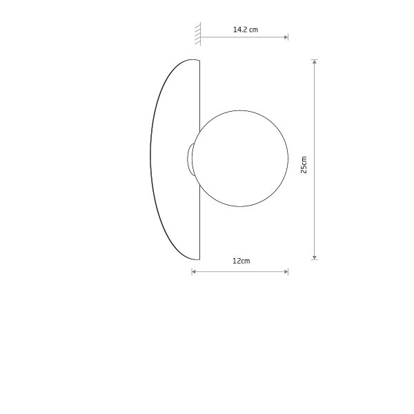Czarny  Kinkiet SATURN S Black 12596 Nowodvorski Lighting