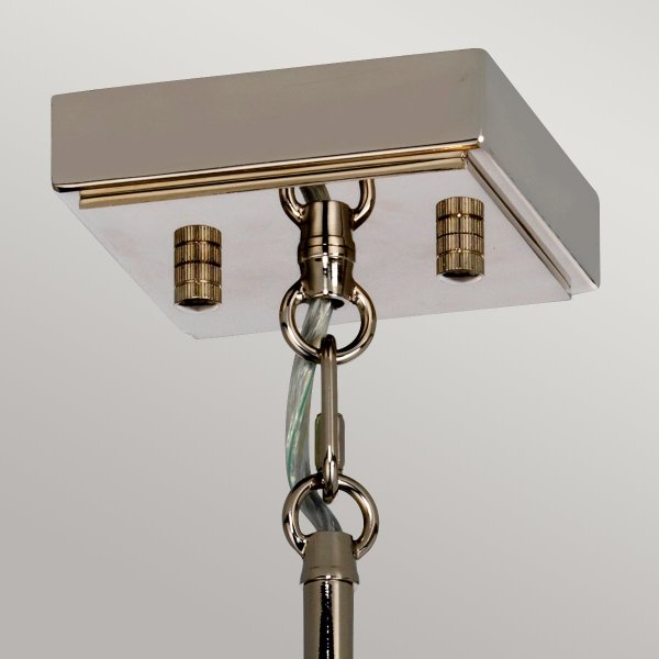 Kryształowy Kwadratowy Żyrandol Aries Elstead Lighting ARIES-4P-L Szklana Glamour