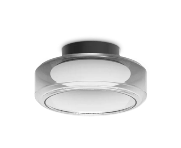Dekoracyjny szklany lampa sufitowa plafon z podwójnym szklanym kloszem efekt dymu TOPICO PL D25 333007 Ideal Lux