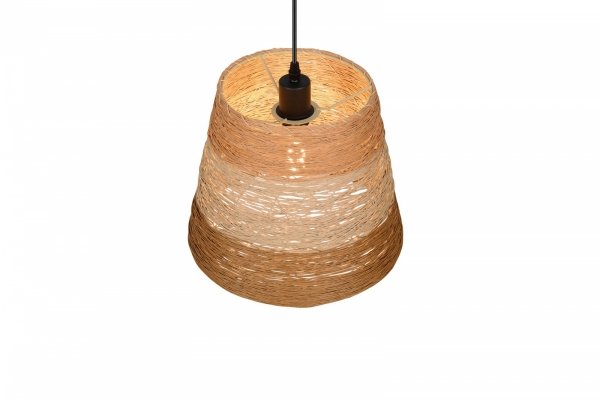 Lampa wisząca pleciona z przędzy brązowa owalna boho rystykalna industrialna minimalistyczna nad stół do salonu sypialni JOELINE R31731926 Rl